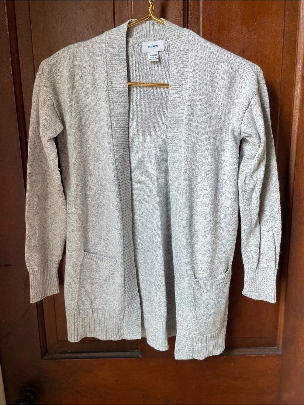 Old Navy girls large 10-12 gray cardigan